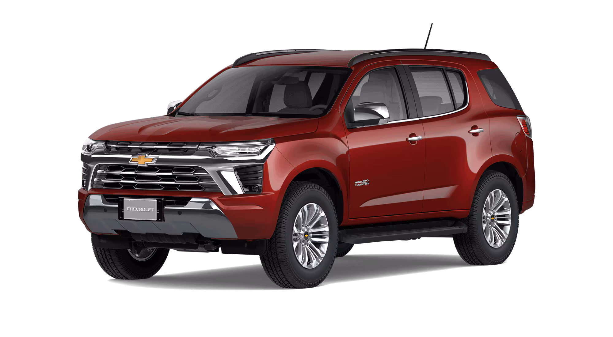 Chevrolet Trailblazer High Country 2025 en color rojo burdeo