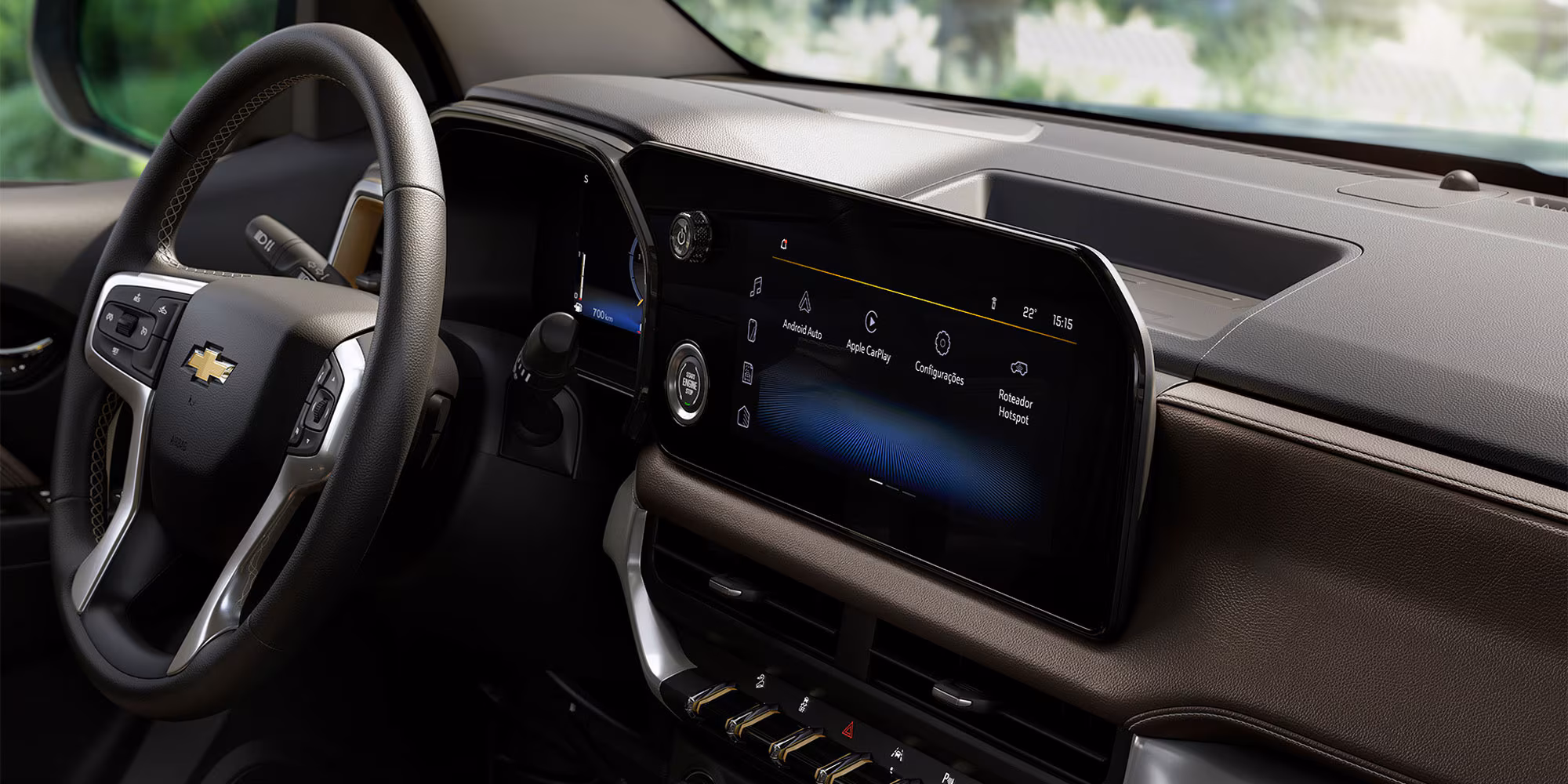 Vista del tablero de la Chevrolet Trailblazer High Country 2025