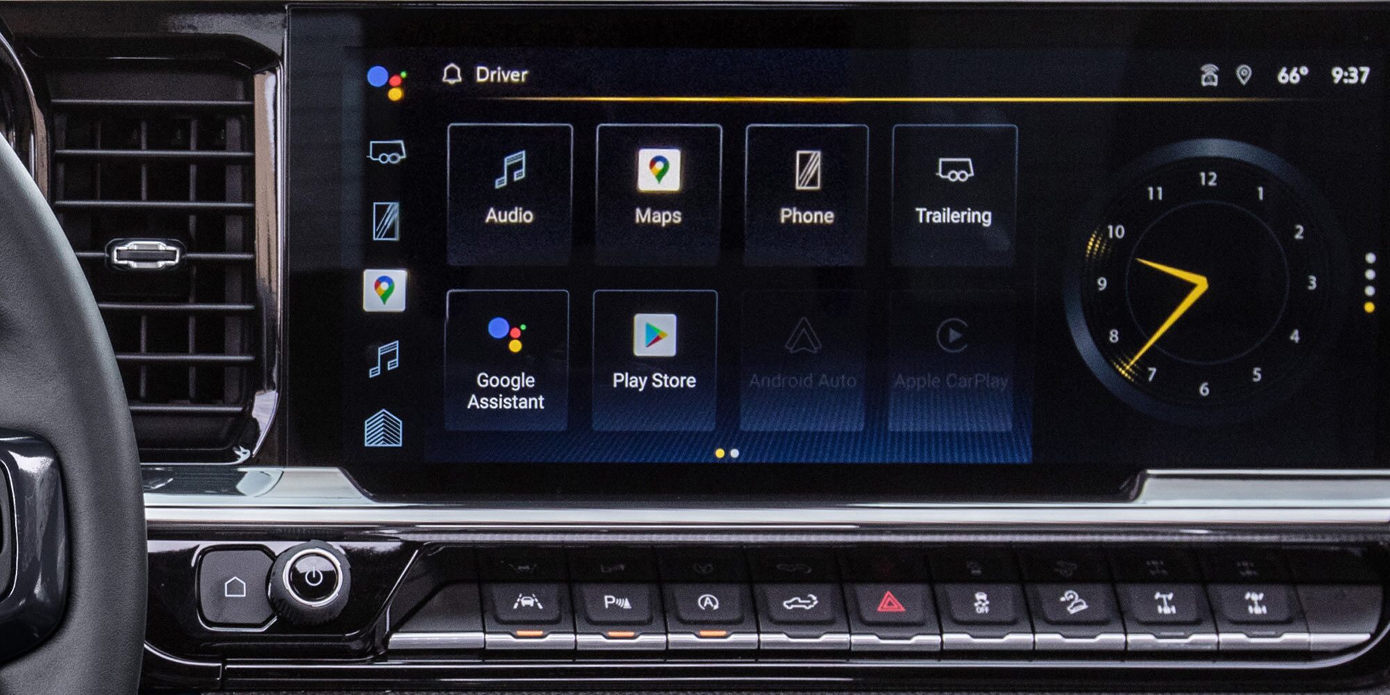 Pick up Chevrolet Silverado  vista detalle controles y pantalla